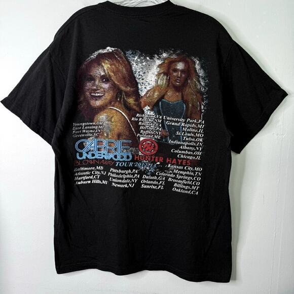 Carrie Underwood Hunter Hayes 2012 Blown Away Tour Concert T-Shirt Unisex Size L - Picture 6 of 10